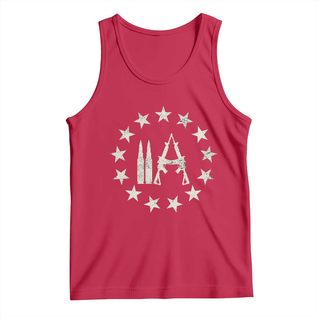 2nd Amendment AR15 Bullet Stars Patriotic Gun Rights Tank Top TS11 Red Print Your Wear