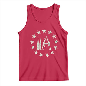 2nd Amendment AR15 Bullet Stars Patriotic Gun Rights Tank Top TS11 Red Print Your Wear