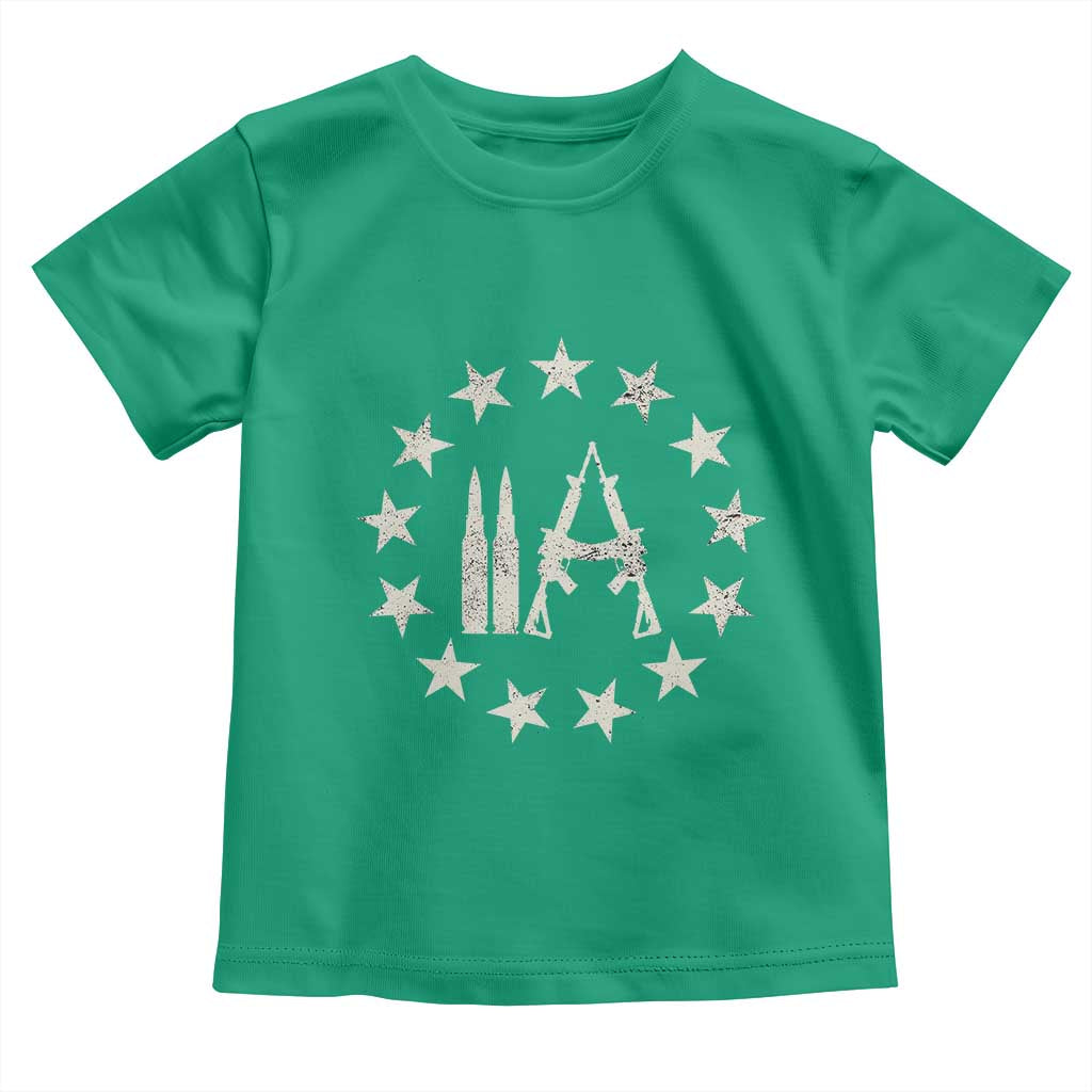 2nd Amendment AR15 Bullet Stars Patriotic Gun Rights Toddler T Shirt TS11 Irish Green Print Your Wear