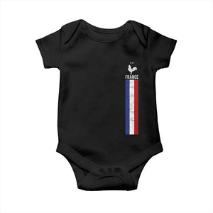 France Football Coq Soccer Throwback Jersey Style Baby Onesie Vintage French Flag