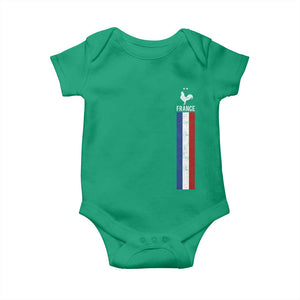 France Football Coq Soccer Throwback Jersey Style Baby Onesie Vintage French Flag