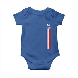 France Football Coq Soccer Throwback Jersey Style Baby Onesie Vintage French Flag