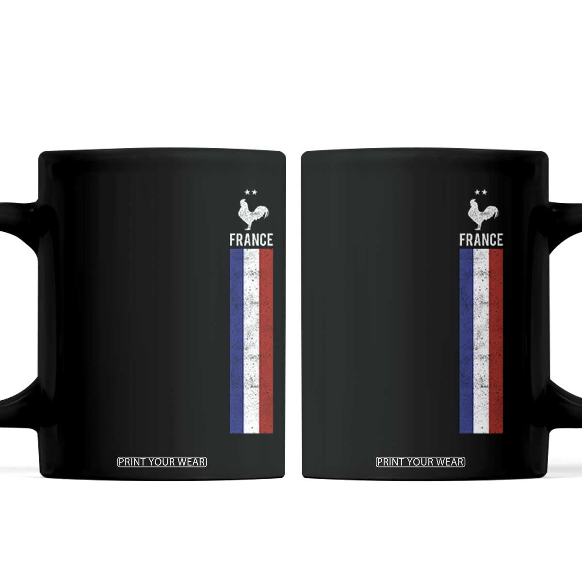 France Football Coq Soccer Throwback Jersey Style Coffee Mug Vintage French Flag