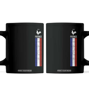 France Football Coq Soccer Throwback Jersey Style Coffee Mug Vintage French Flag