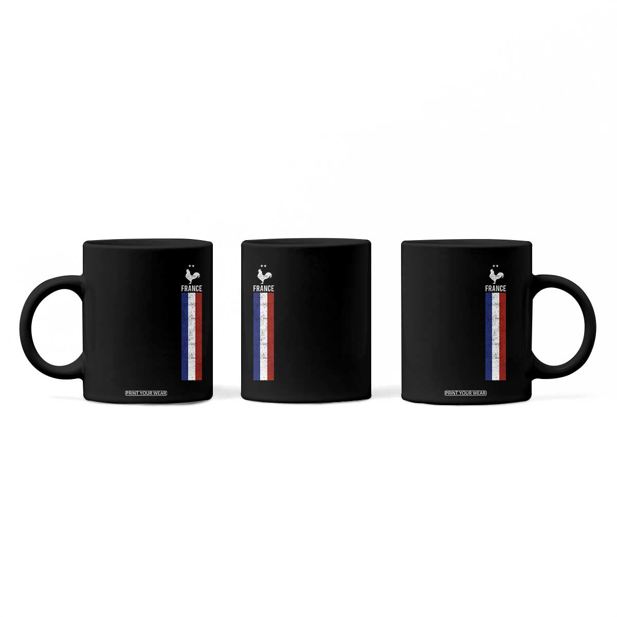 France Football Coq Soccer Throwback Jersey Style Coffee Mug Vintage French Flag