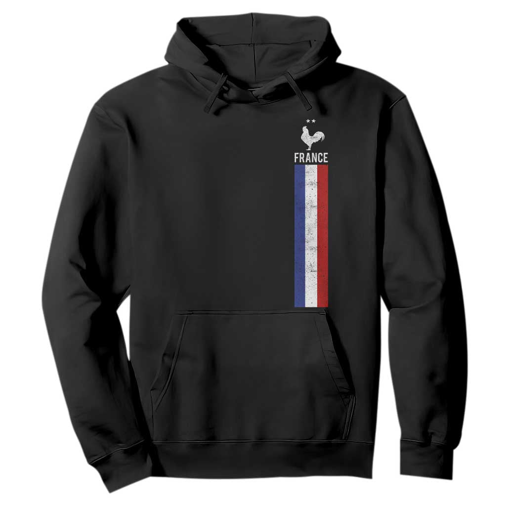France Football Coq Soccer Throwback Jersey Style Hoodie Vintage French Flag