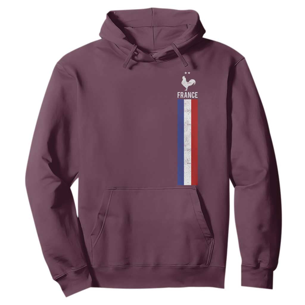 France Football Coq Soccer Throwback Jersey Style Hoodie Vintage French Flag