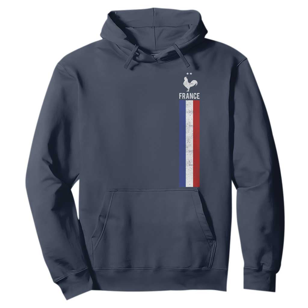 France Football Coq Soccer Throwback Jersey Style Hoodie Vintage French Flag