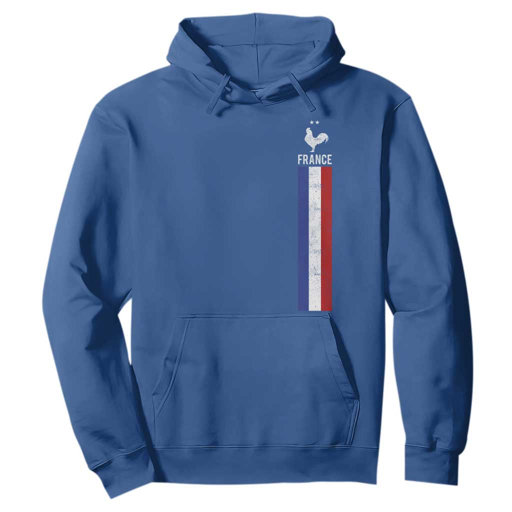 France Football Coq Soccer Throwback Jersey Style Hoodie Vintage French Flag