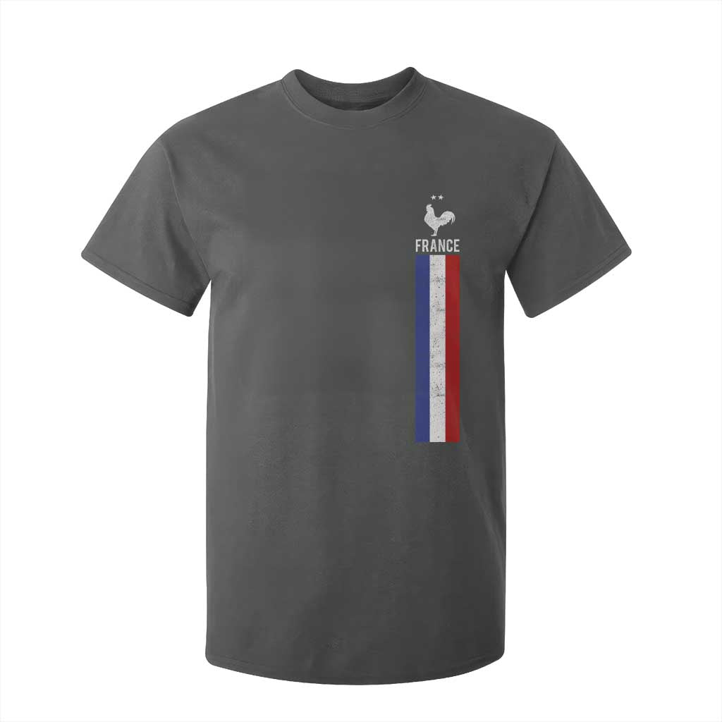 France Football Coq Soccer Throwback Jersey Style T Shirt For Kid Vintage French Flag