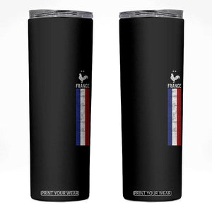 France Football Coq Soccer Throwback Jersey Style Skinny Tumbler Vintage French Flag