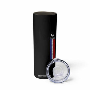 France Football Coq Soccer Throwback Jersey Style Skinny Tumbler Vintage French Flag