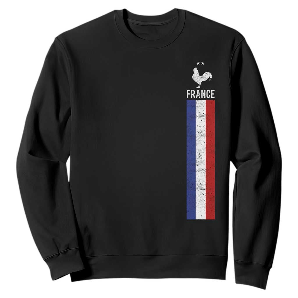 France Football Coq Soccer Throwback Jersey Style Sweatshirt Vintage French Flag