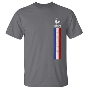 France Football Coq Soccer Throwback Jersey Style T Shirt Vintage French Flag