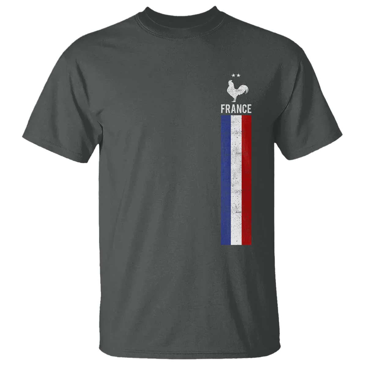 France Football Coq Soccer Throwback Jersey Style T Shirt Vintage French Flag