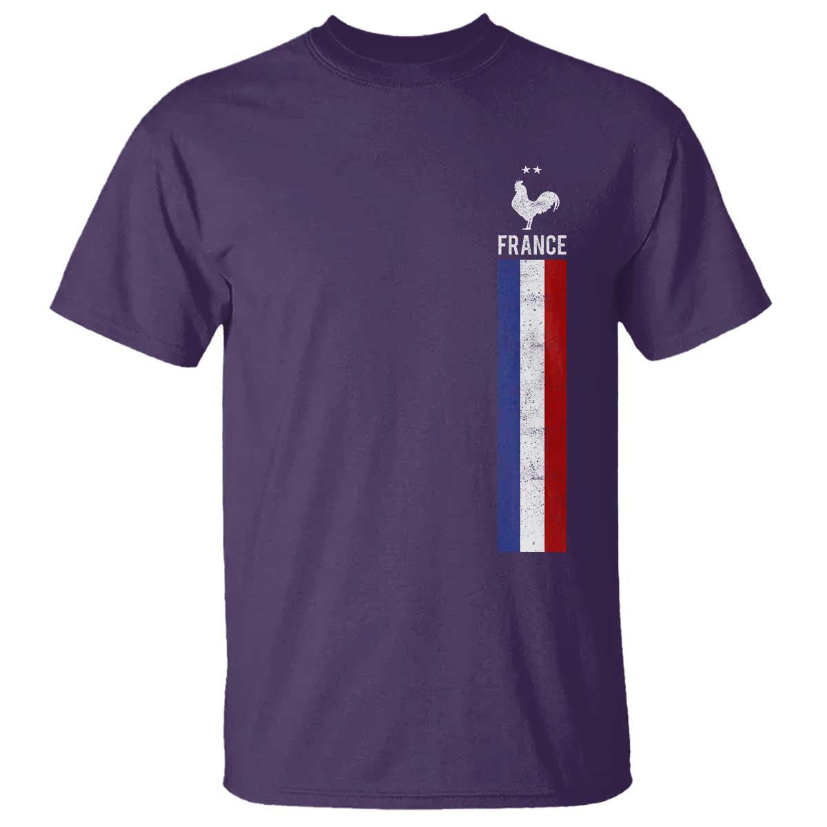 France Football Coq Soccer Throwback Jersey Style T Shirt Vintage French Flag