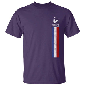 France Football Coq Soccer Throwback Jersey Style T Shirt Vintage French Flag