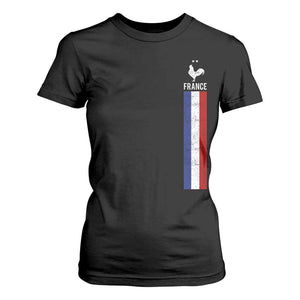 France Football Coq Soccer Throwback Jersey Style T Shirt For Women Vintage French Flag
