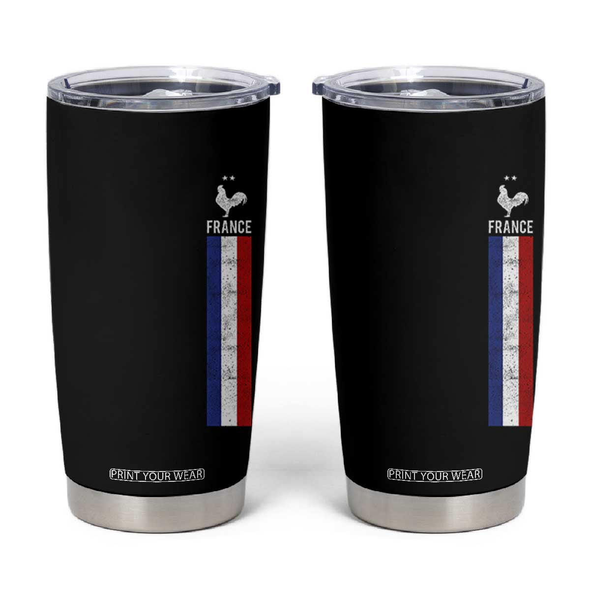 France Football Coq Soccer Throwback Jersey Style Tumbler Cup Vintage French Flag