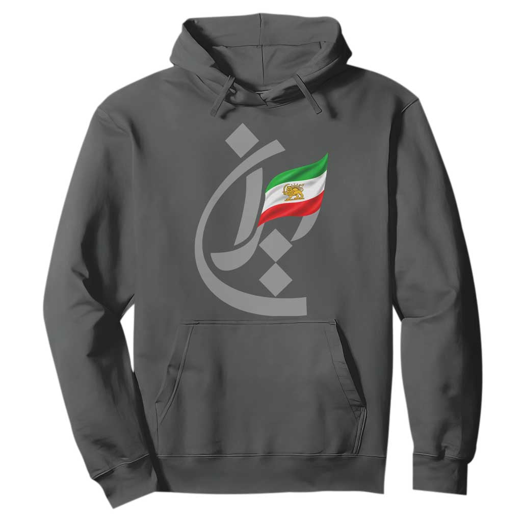 Iran Lion and Sun Flag Persian Calligraphy Hoodie