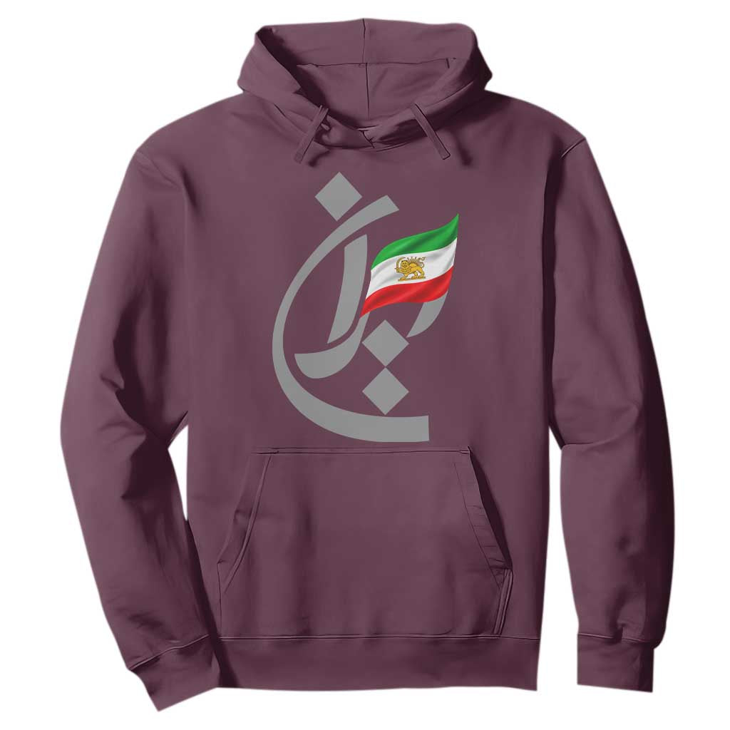 Iran Lion and Sun Flag Persian Calligraphy Hoodie