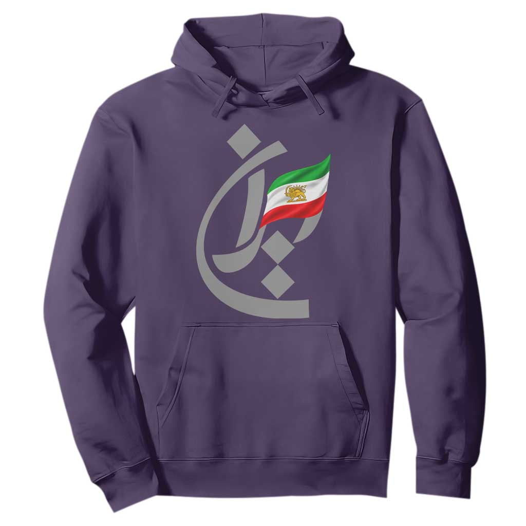 Iran Lion and Sun Flag Persian Calligraphy Hoodie