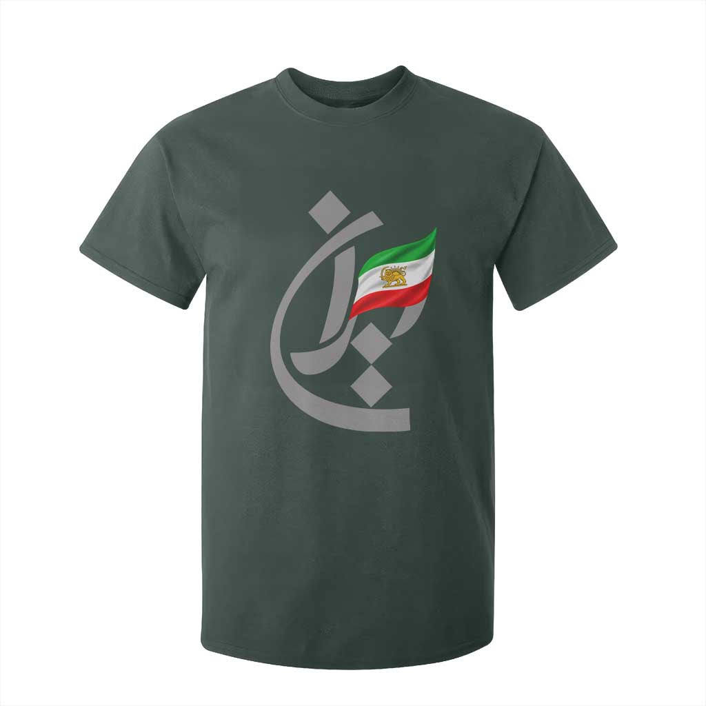 Iran Lion and Sun Flag Persian Calligraphy T Shirt For Kid