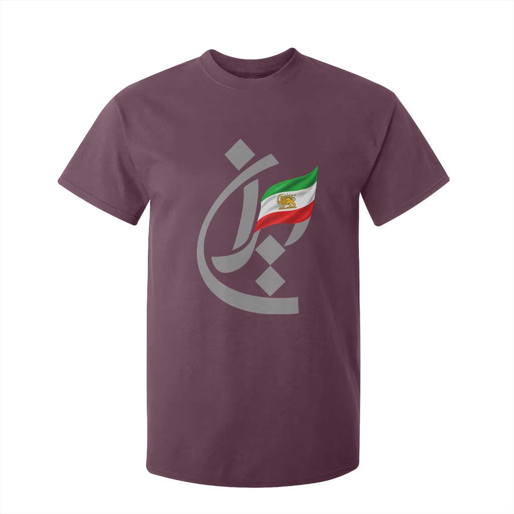 Iran Lion and Sun Flag Persian Calligraphy T Shirt For Kid