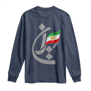 Iran Lion and Sun Flag Persian Calligraphy Long Sleeve Shirt