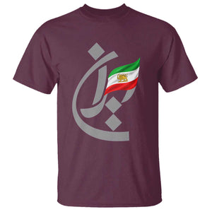 Iran Lion and Sun Flag Persian Calligraphy T Shirt