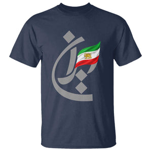 Iran Lion and Sun Flag Persian Calligraphy T Shirt