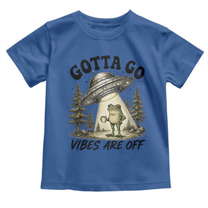 Funny Frog Alien Abduction Toddler T Shirt Gotta Go Vibes Are Off UFO Forest