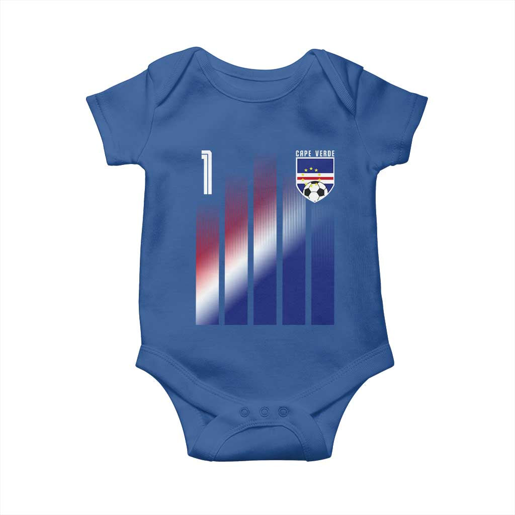 Cape Verde Flag Retro Sports Cabo Verdean Roots Baby Onesie TS11 Royal Blue Print Your Wear