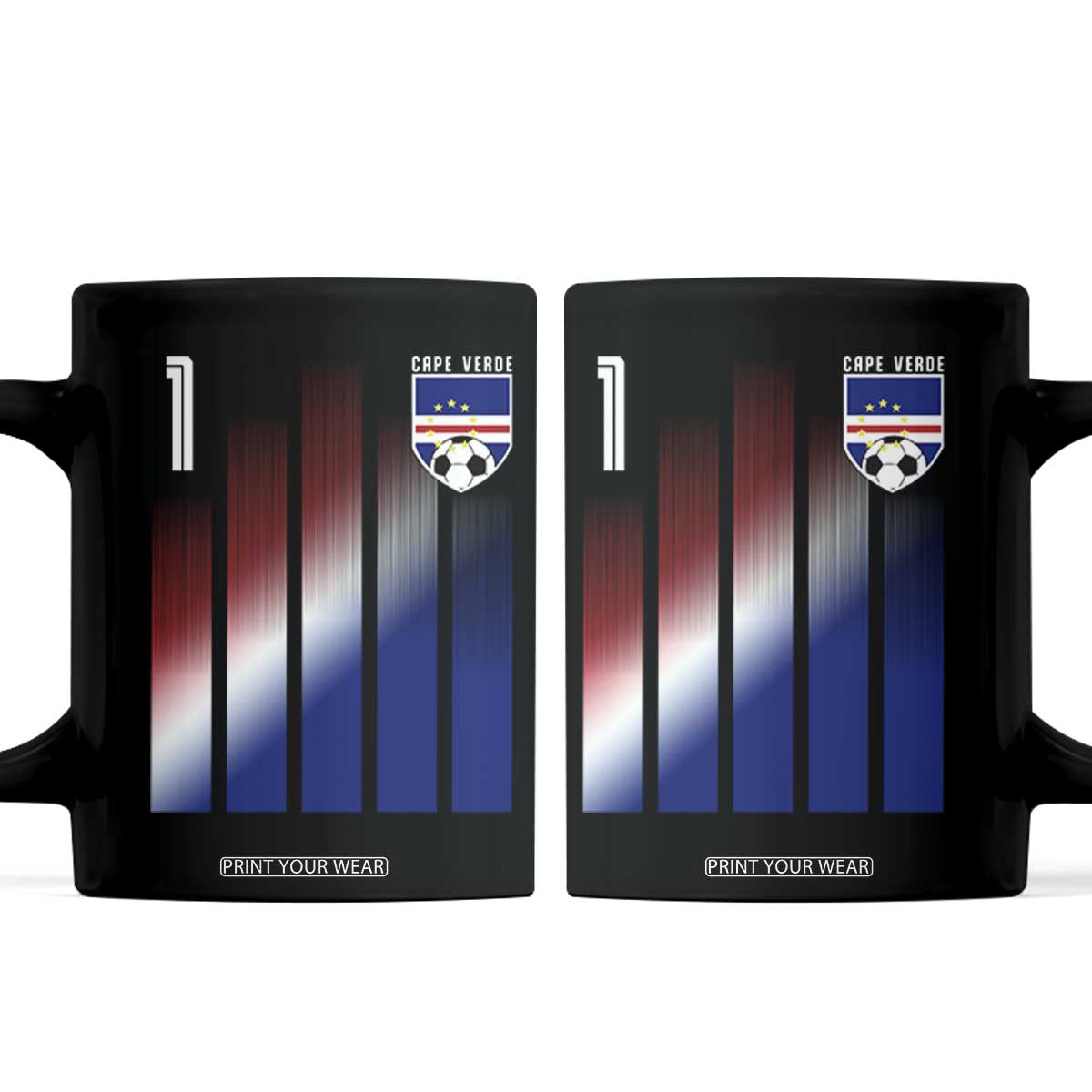 Cape Verde Flag Retro Sports Cabo Verdean Roots Coffee Mug