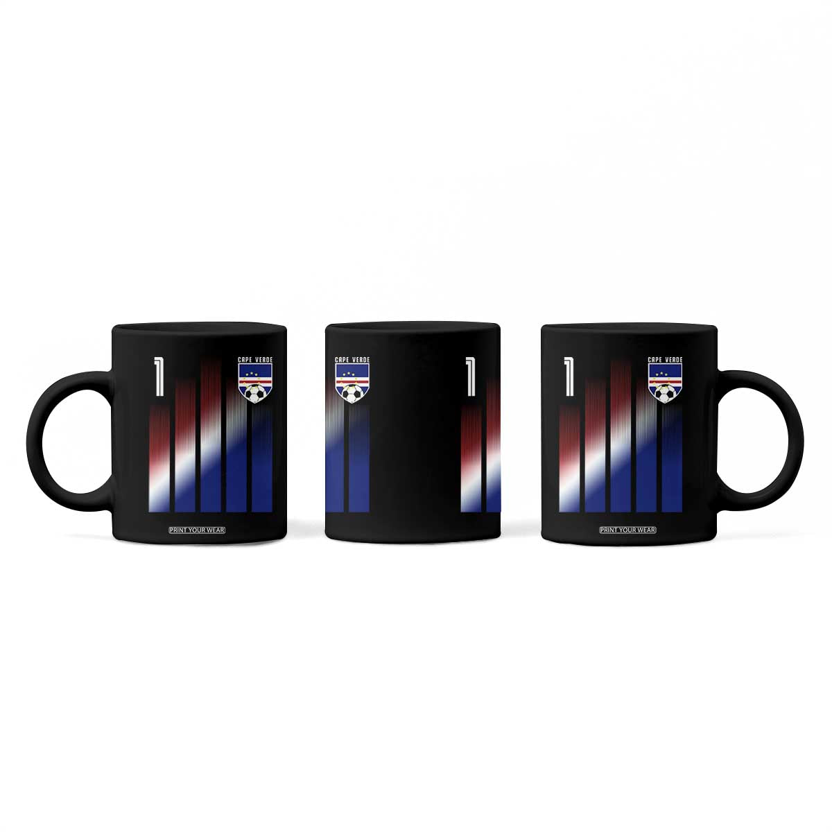 Cape Verde Flag Retro Sports Cabo Verdean Roots Coffee Mug