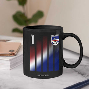 Cape Verde Flag Retro Sports Cabo Verdean Roots Coffee Mug