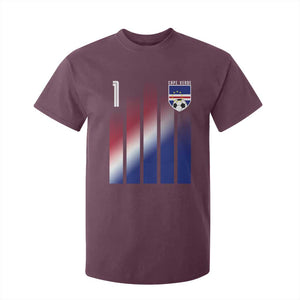 Cape Verde Flag Retro Sports Cabo Verdean Roots T Shirt For Kid