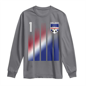 Cape Verde Flag Retro Sports Cabo Verdean Roots Long Sleeve Shirt