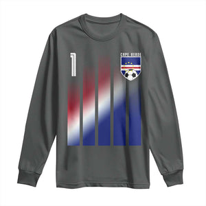 Cape Verde Flag Retro Sports Cabo Verdean Roots Long Sleeve Shirt