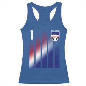 Cape Verde Flag Retro Sports Cabo Verdean Roots Racerback Tank Top
