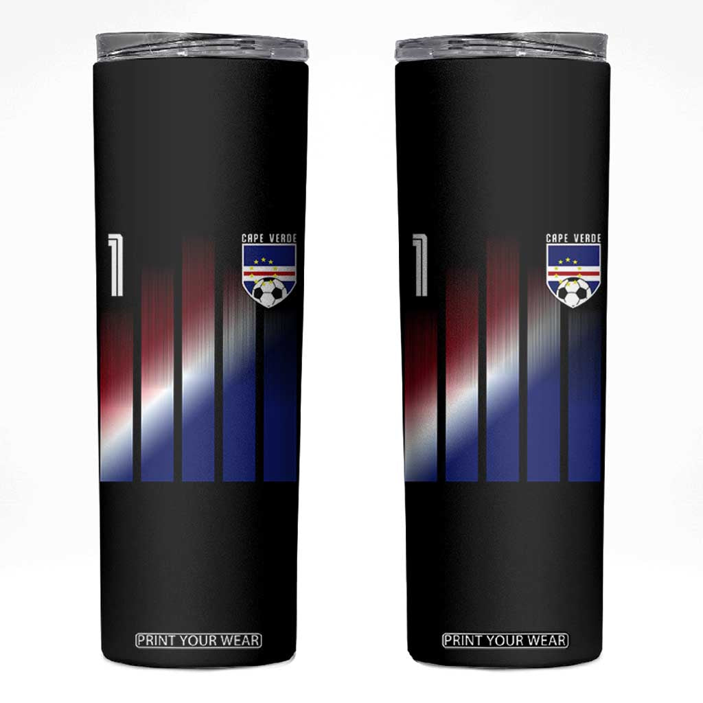 Cape Verde Flag Retro Sports Cabo Verdean Roots Skinny Tumbler