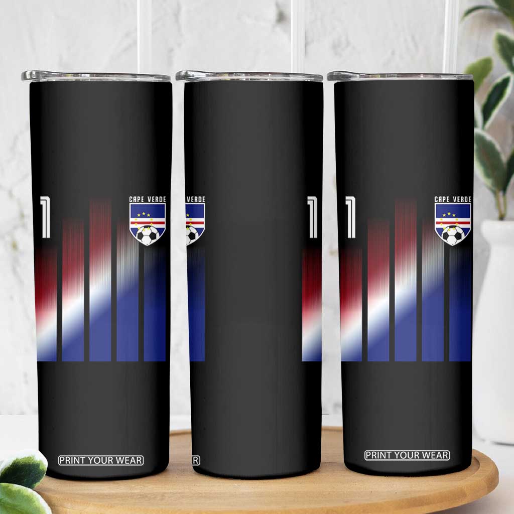Cape Verde Flag Retro Sports Cabo Verdean Roots Skinny Tumbler