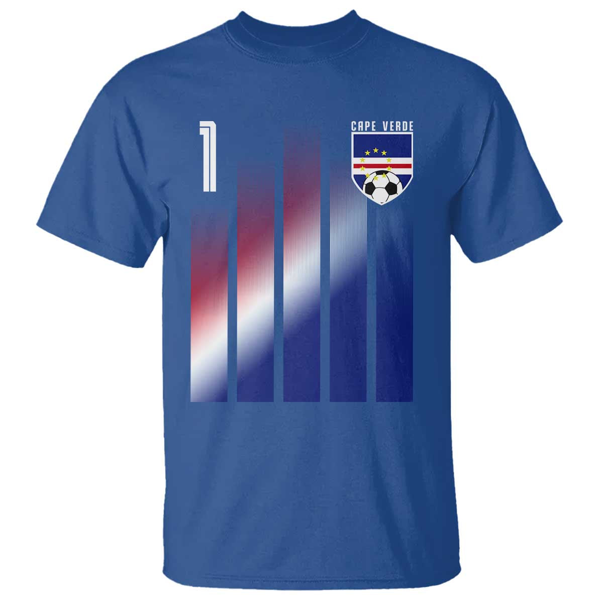 Cape Verde Flag Retro Sports Cabo Verdean Roots T Shirt