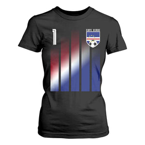 Cape Verde Flag Retro Sports Cabo Verdean Roots T Shirt For Women