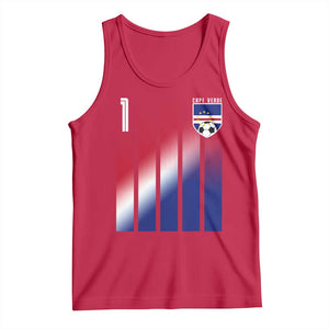 Cape Verde Flag Retro Sports Cabo Verdean Roots Tank Top