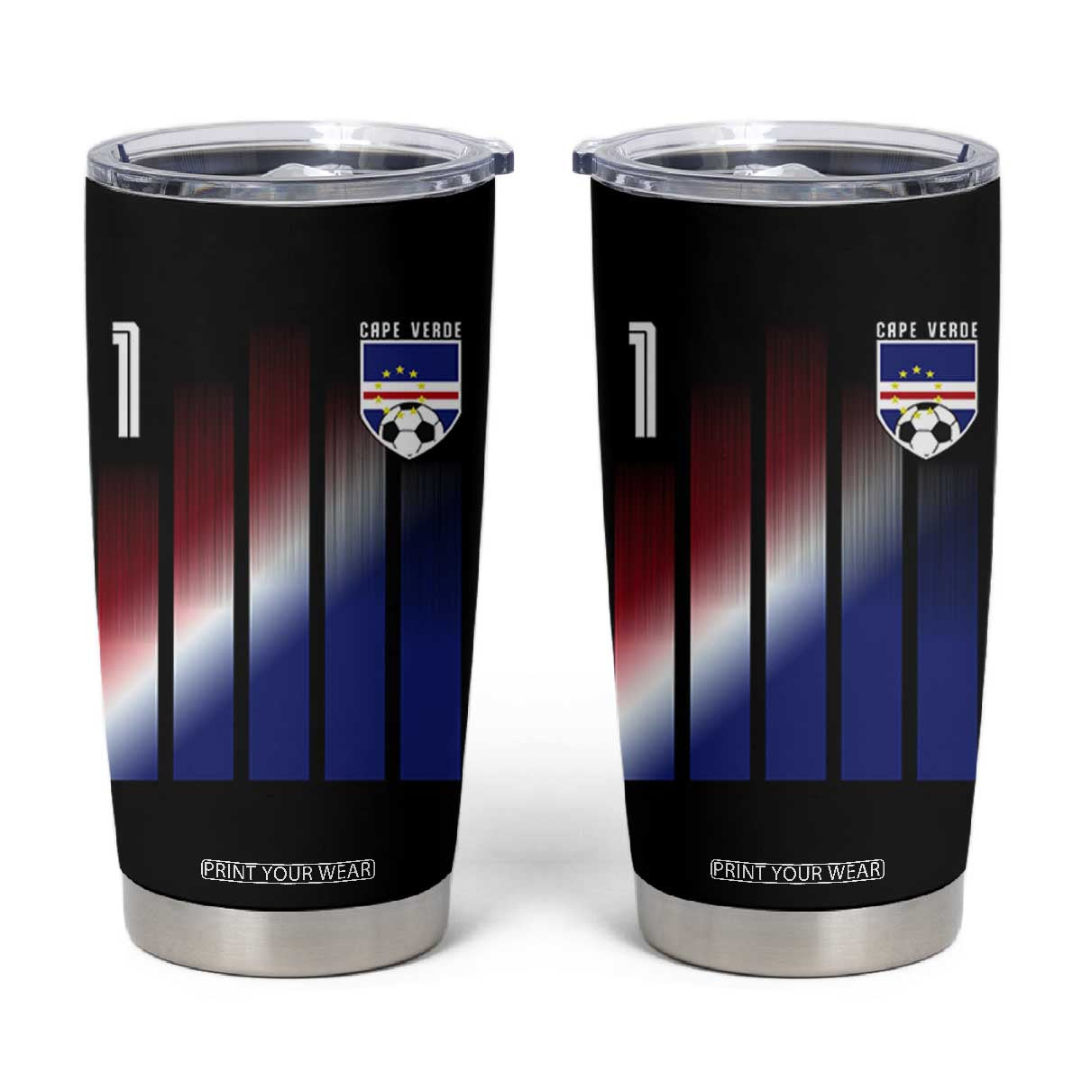 Cape Verde Flag Retro Sports Cabo Verdean Roots Tumbler Cup