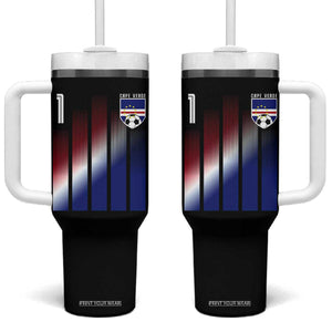 Cape Verde Flag Retro Sports Cabo Verdean Roots Tumbler With Handle