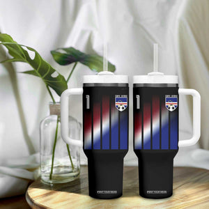 Cape Verde Flag Retro Sports Cabo Verdean Roots Tumbler With Handle