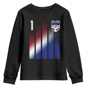 Cape Verde Flag Retro Sports Cabo Verdean Roots Youth Sweatshirt