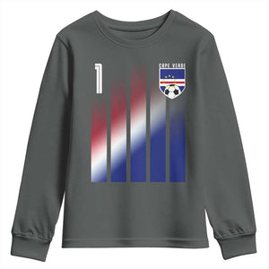 Cape Verde Flag Retro Sports Cabo Verdean Roots Youth Sweatshirt